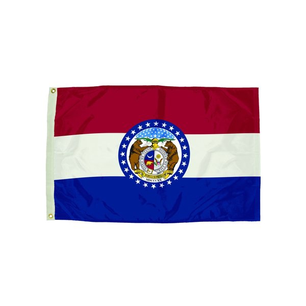 Flagzone Durawavez Nylon Outdoor Flag w/Heading + Grommets, Missouri, 3ft x 5ft 2242051